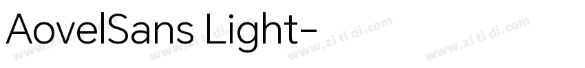 AovelSans Light字体转换